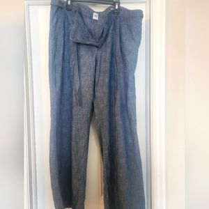 Gap Wide Leg Chambray Pant